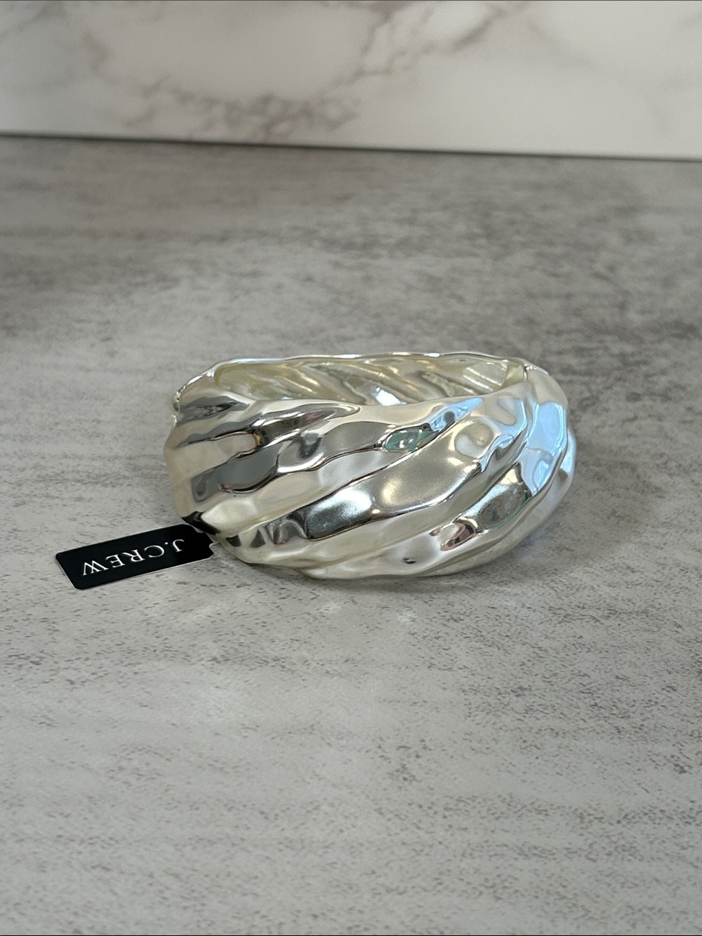 J. Crew Silver Twisted Wave Bracelet
